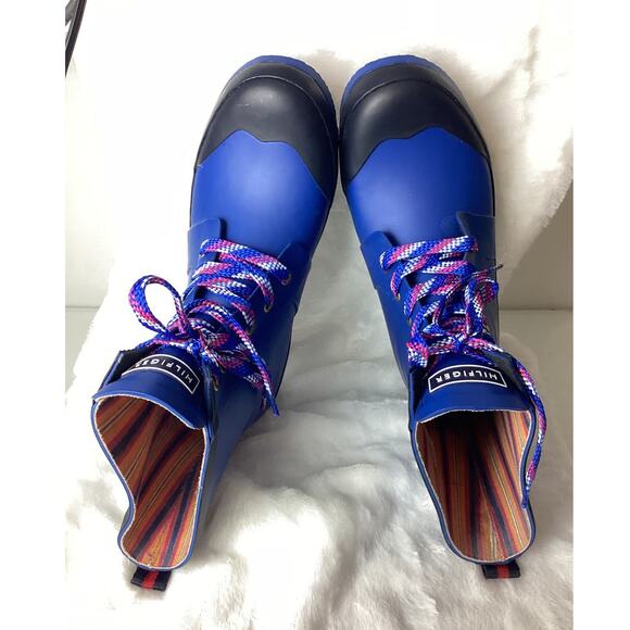 Tommy Hilfiger Renegade Rubber Rain Boots Size 8 Bright Blue - Picture 4 of 9